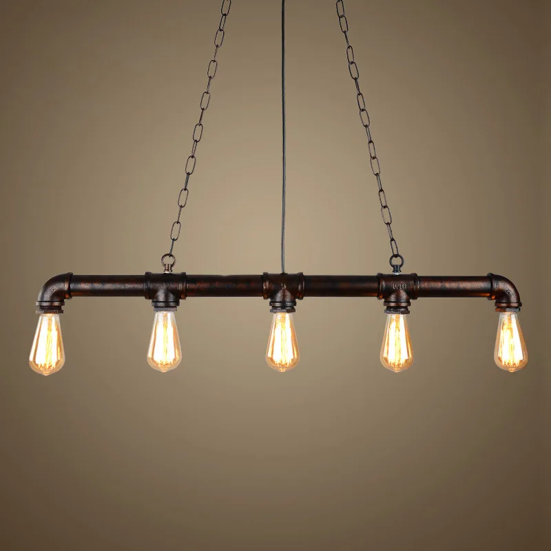 Промышленная винтажная люстра из кованого железа Подвесная лампа для бара