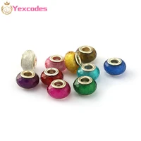 resin faceted colorful big hole faceted beaded european and american popular diy brand ladies bracelet loose beads accessories