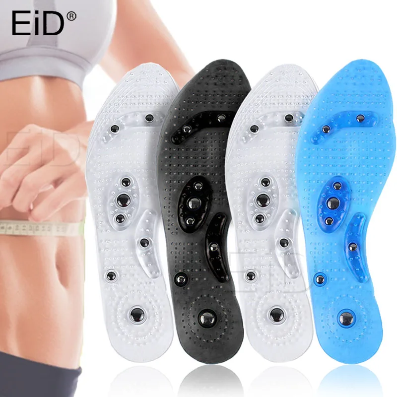 

Magnetic Silicone Gel Insoles for Weight Loss Arch Support Shoes Pads for Men Women Therapy Massage Foot Care Wholesale Black