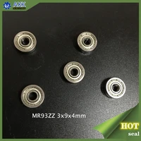 mr93 zz abec 1 100pcs 3x9x4mm miniature ball bearings mr93zz