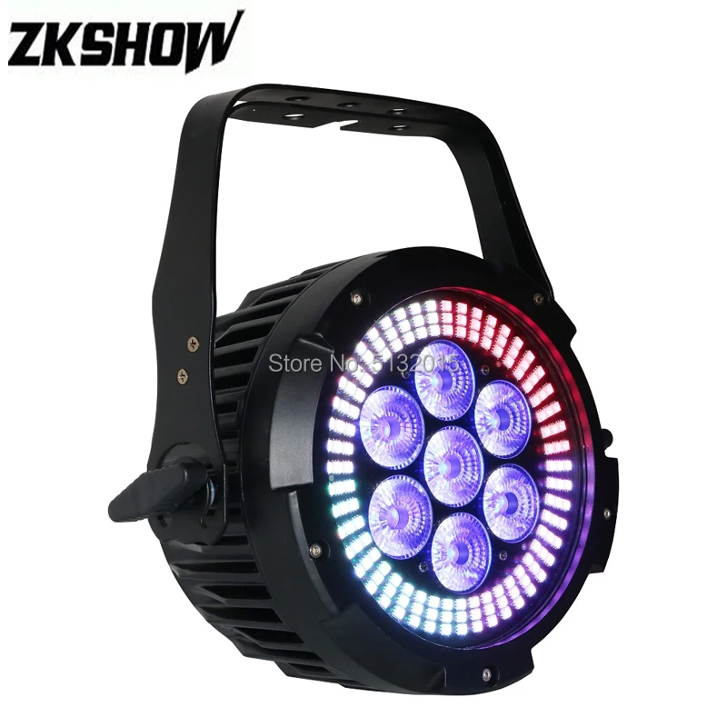 6 шт./лот 7*12 Вт RGBWAUV LED + 144*0 2 RGB Par Wash Light для DJ Disco вечерние свадебные украшения сада и