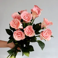 55cm rose flower single valentines day rose velvet artificial flowerparty wedding tablediy home decoration artificial flower