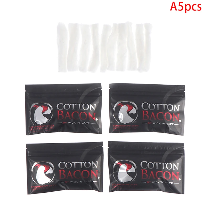 

5pcs 2.0 Cotton Bacon Vape Cotton Gold Silver Version Bacon For DIY Atomizer