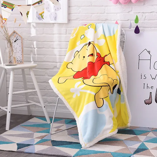 100x140 см disney Микки Маус осень и зима одеяло Новое Детское одеяло Минни мультфильм утолщенные Бархатные Одеяла - Цвет: 5