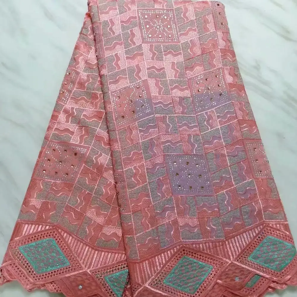 Новейшая африканская кружевная ткань высокого качества с бисером королевский