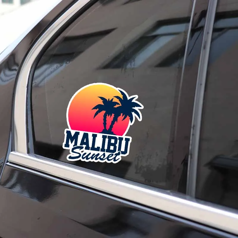 YJZT 11 см * 9 индивидуальная наклейка на машину с изображением заката Малибу
