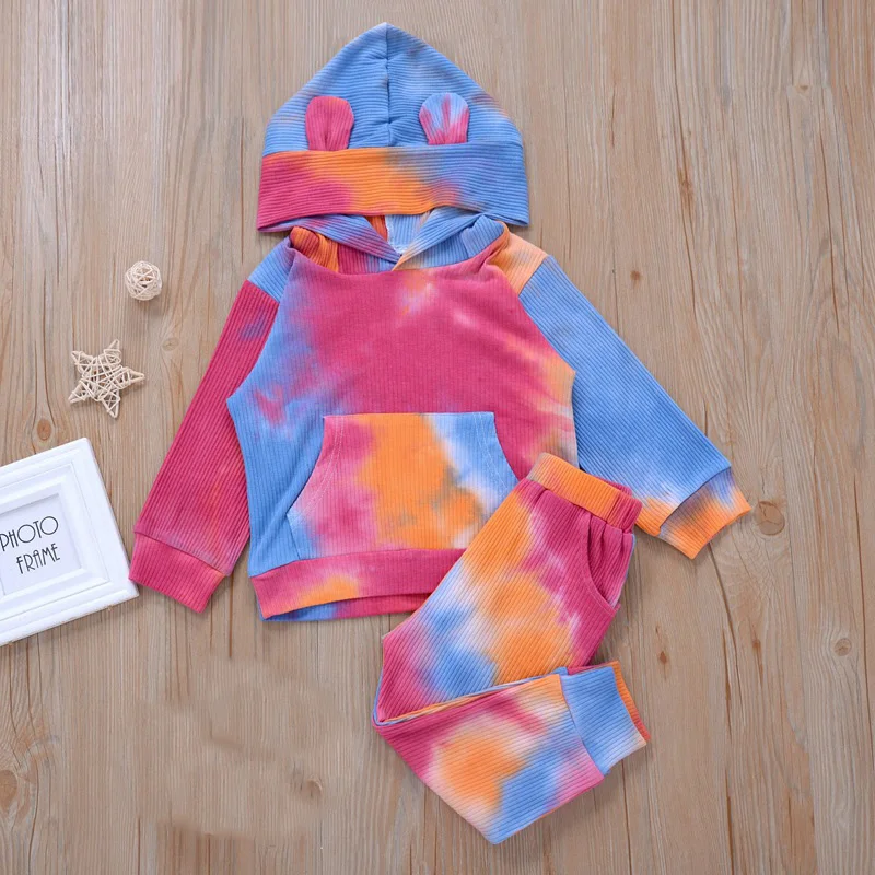 

Girls Christmas Outfit Hooded Pullover Tops Pants 2pcs Spring Autumn Children Clothing European American Style Fashion Kids Sets
