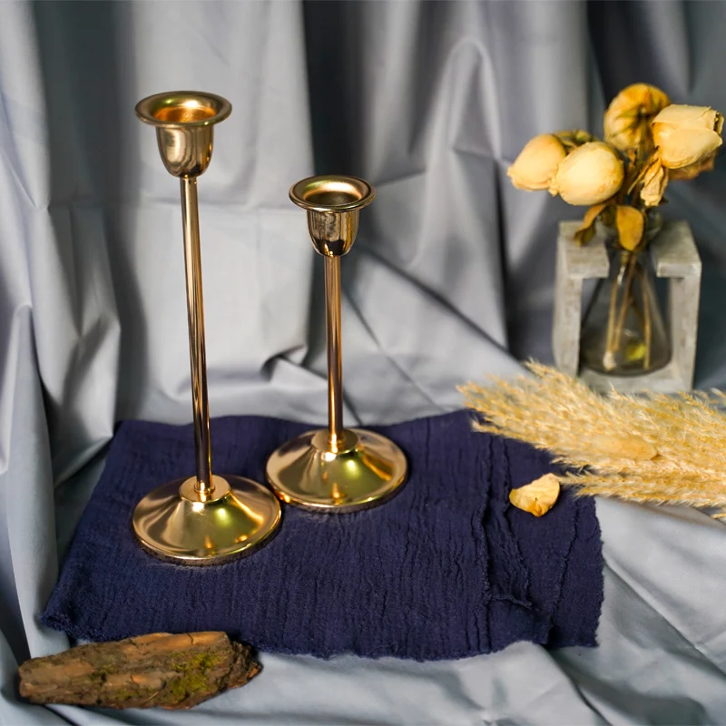 Простые моменты Классическая Бронзовая Свеча держатель свадебный подсвечник