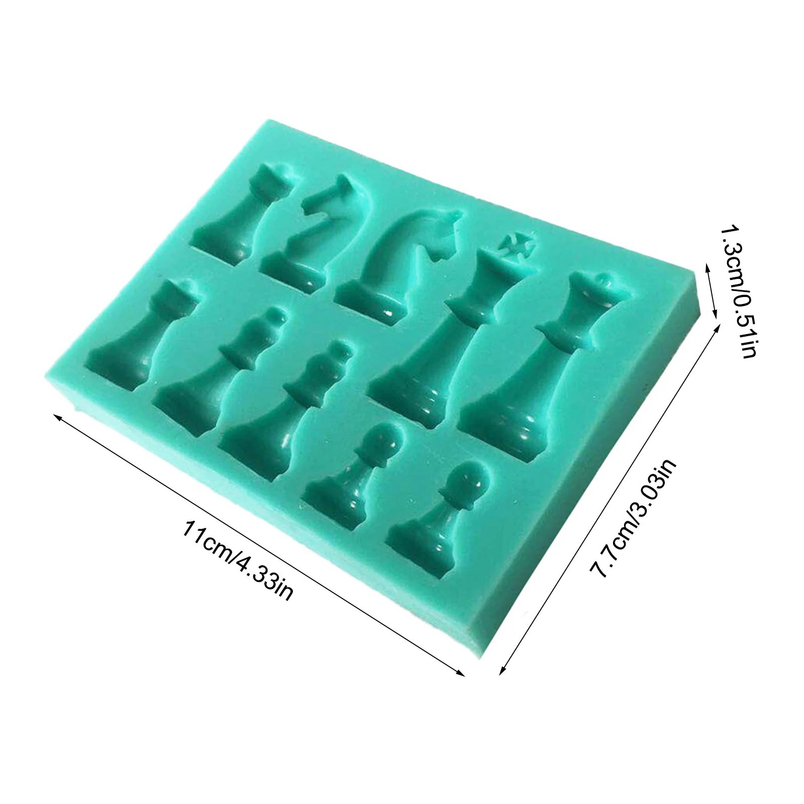 

Chess Stencil DIY Epoxy Dry Pace Mold Chocolate Cake Tools Silicone For Christmas Party Home Decoration Non-Toxic Cakes Molds