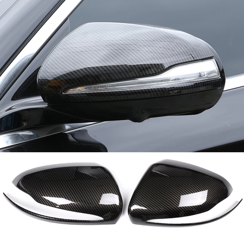

For Mercedes Benz C/E/GLC/S Class W205 W213 X253 W222 Car Auto Carbon Fiber Side Rearview Mirror Cap Cover Trim