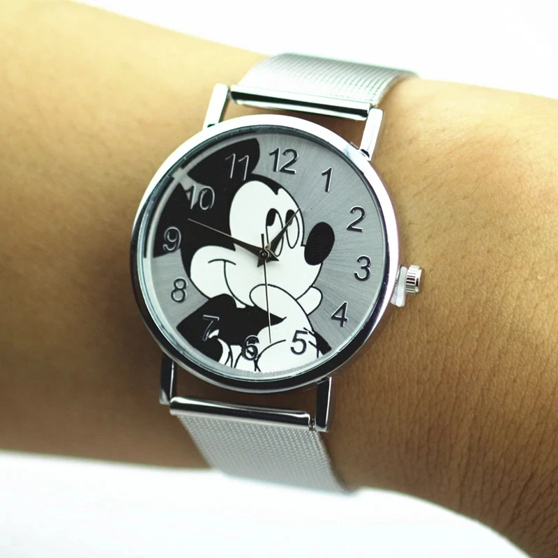 

Reloj Mujer Cartoon Quartz New Brand Women Watch Fashion Lady Stainless Steel Dress Girl Gift Relogio