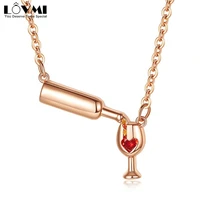 2022 trend elegant pendant necklaces 925 sliver jewelry ruby gemstone zircon crystal mini heart chain necklace for woman gift