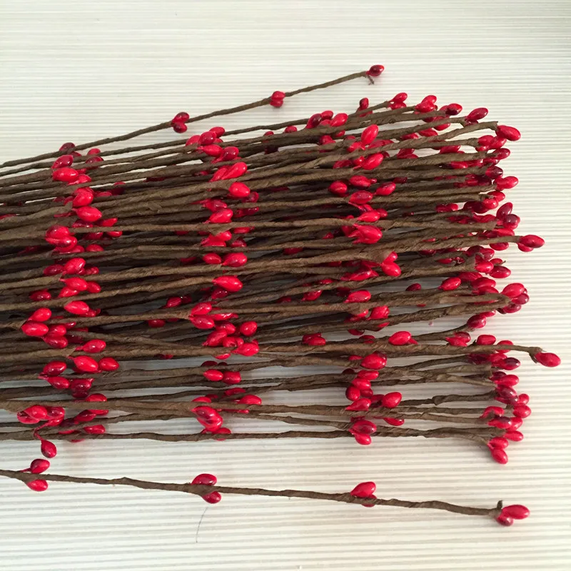 65 см Искусственный Пип Берри стебли мини бусина железная проволока ветка цветок