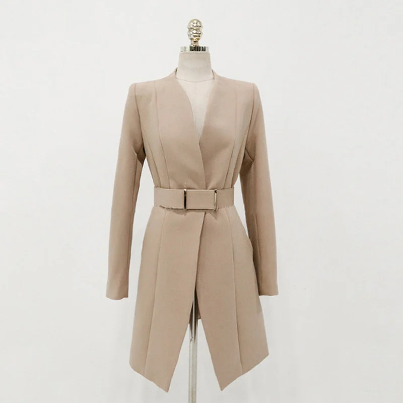 Женский брючный костюм из 2 предметов осенние женские повседневные офисные