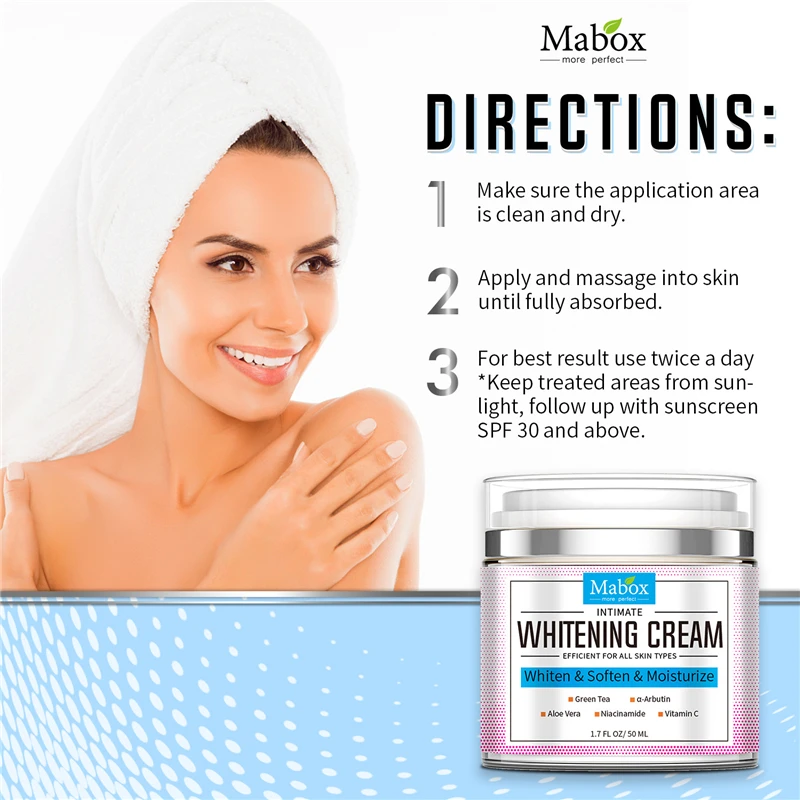 

Mabox 50ML Whitening Cream Whiten Soften Moisturize Green Tea Aloe Vera Vitamin C Cream