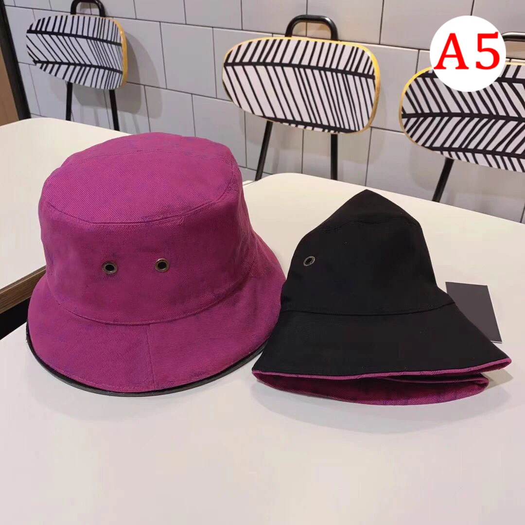 

New Double-faced Unisex Bucket Hat Candy Color Sunscreen Women Hat Outdoor Travel Cycling Caps Fishermen Hats Hip Hop Panama Cap