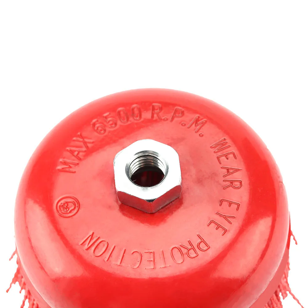 

150mm Cup Abrasive Brush Wheel Pile Polymer-abrasive for Angle Grinder Nylon Drill Brush Kit for Removal Rust Corrosion Paint