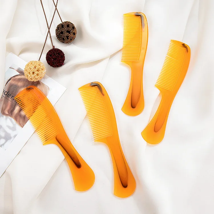 Расческа для волос щетка из бычьего рога уход за волосами Массажная с ручкой