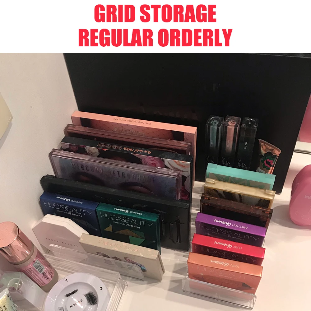 Коробка для хранения пудры торта палитры теней органайзер 7 ячеек коробка