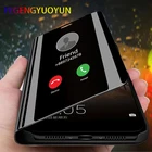 Роскошный умный зеркальный флип-чехол для Samsung Galaxy S8 S9 Plus S10 S10E J4 J6 Plus A6 A7 A9 2018