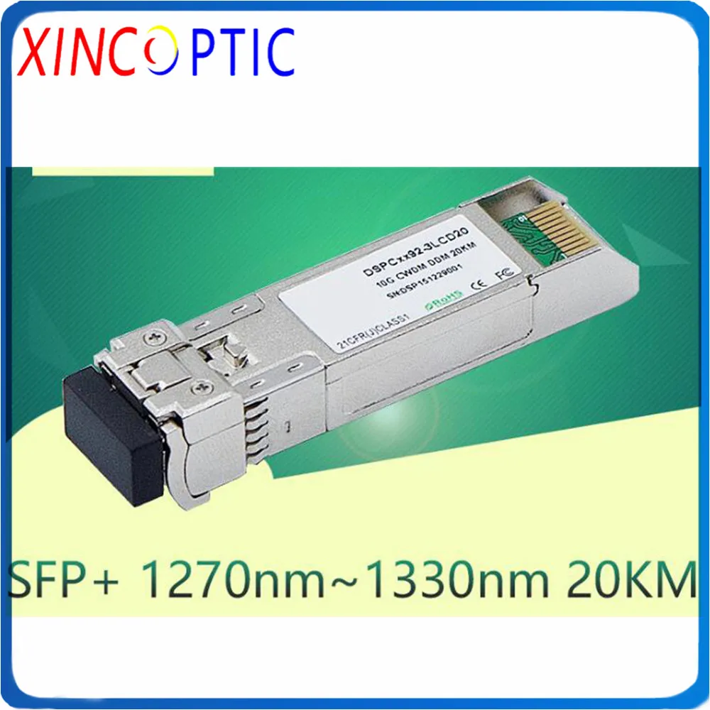 10G 20Km 1270-1330nm SFP + CWDM оптический приемопередатчик 1270nm 1290nm 1310nm 1330nm LC дуплекс 20 дБ DFB PIN