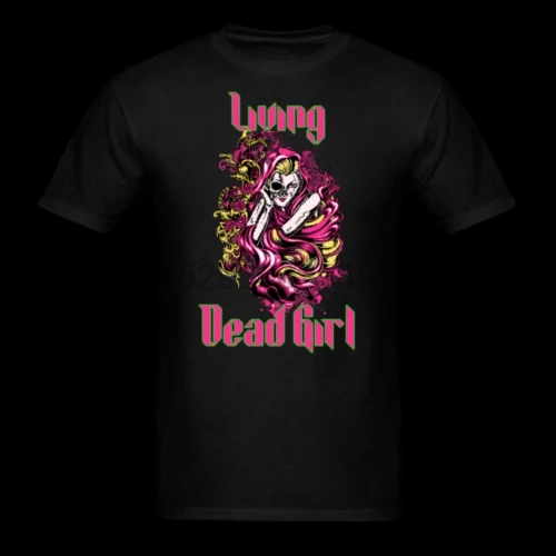 Фото Футболка с изображением живой мертвой девушки зомби фанат Рок Металл | Мужские футболки (4001032501961)