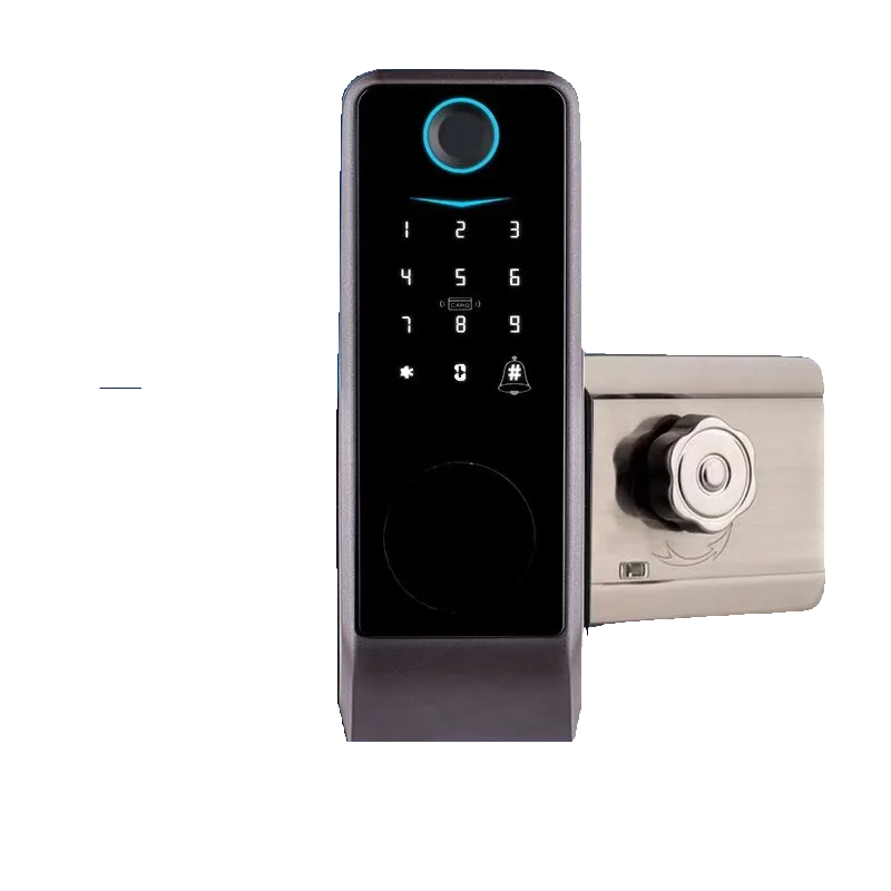 Tuya Smart Electric Lock for Gate 5-in-1 Keyless Entry Hidden Biometric Bluetooth Fingerprint Digital Keypad