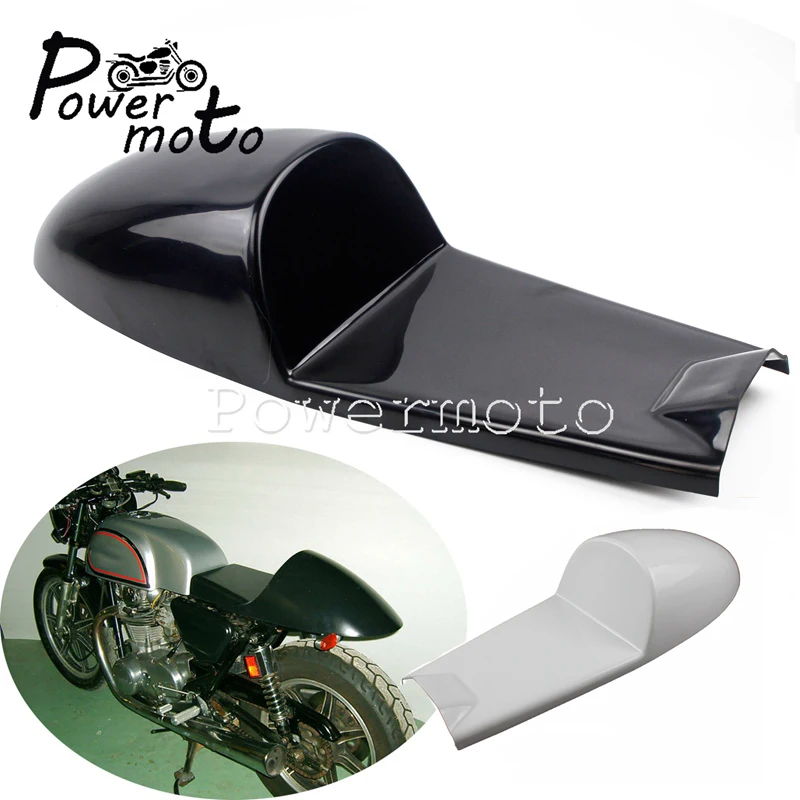 

Black Motorcycle Cafe Racer Retro Seat Pan Base Vintage Cushion Scrambler Saddle For Bonneville Honda CB 125 500 650 750 BMW R45