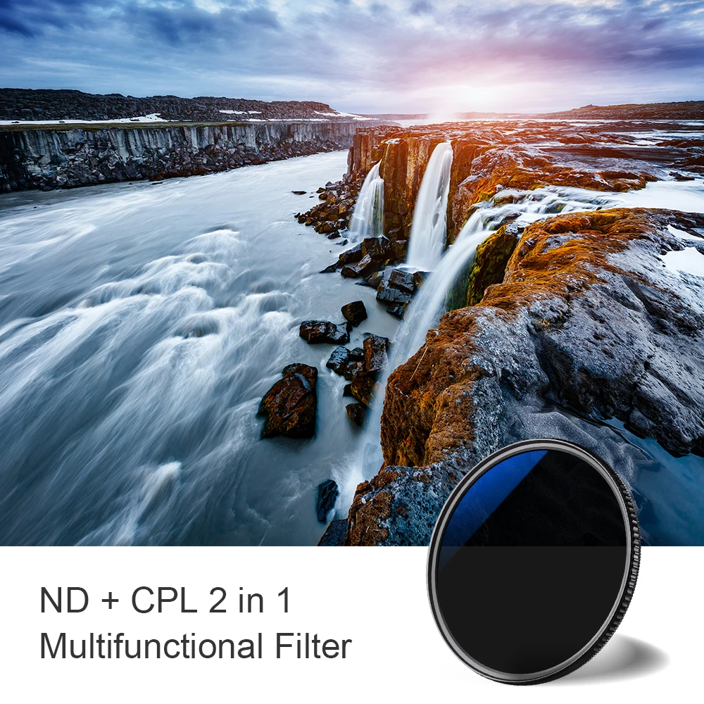 

Фильтр нейтральной плотности K & F CONCEPT 2 в 1 62-82 мм ND8 круглый поляризационный фильтр CPL для объектива цифровой зеркальной камеры