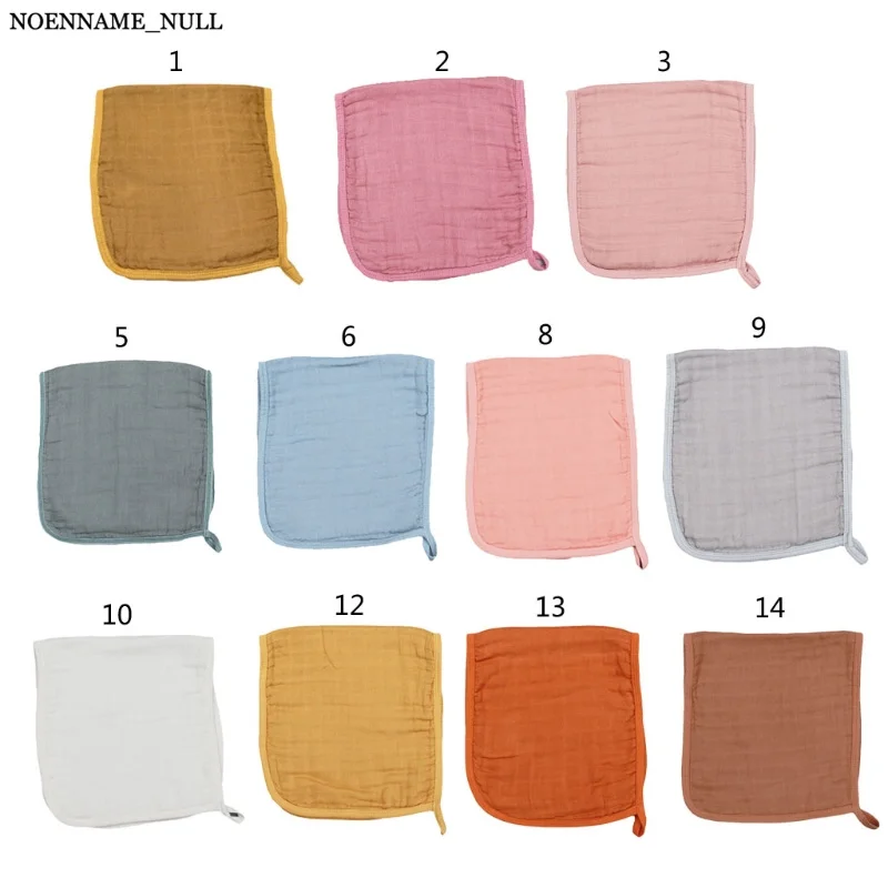 Bamboo Cotton Baby Burp Cloth Soft Super Absorbent Plain Solid Color 6 Layers Newborn Infant Burping Cloths Rags Towel