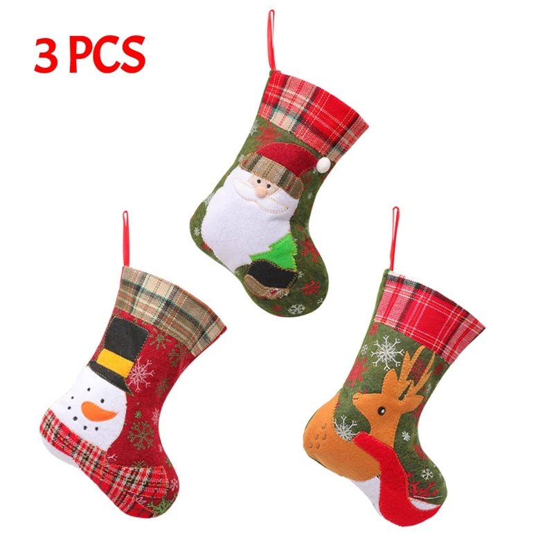 

Merry Christmas Tree Snow Elk Gift Cotton Socks New New Candy Socks 2020 Christmas Tree Decoration Socks