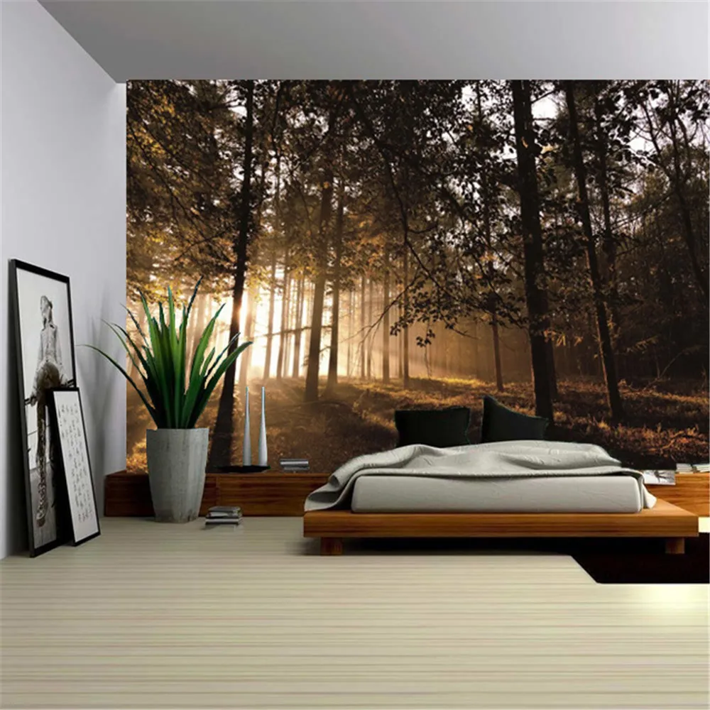 3D гобелен с принтом деревьев настенный декоративный коврик психоделическим