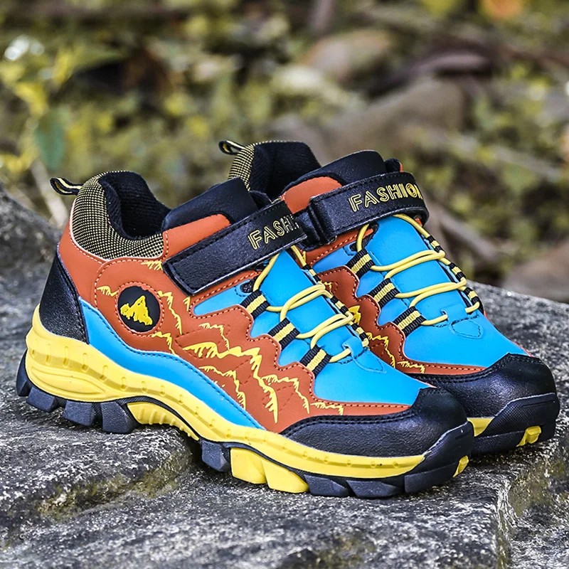 Детская зимняя обувь для мальчиков нескользящая походная детские уличные