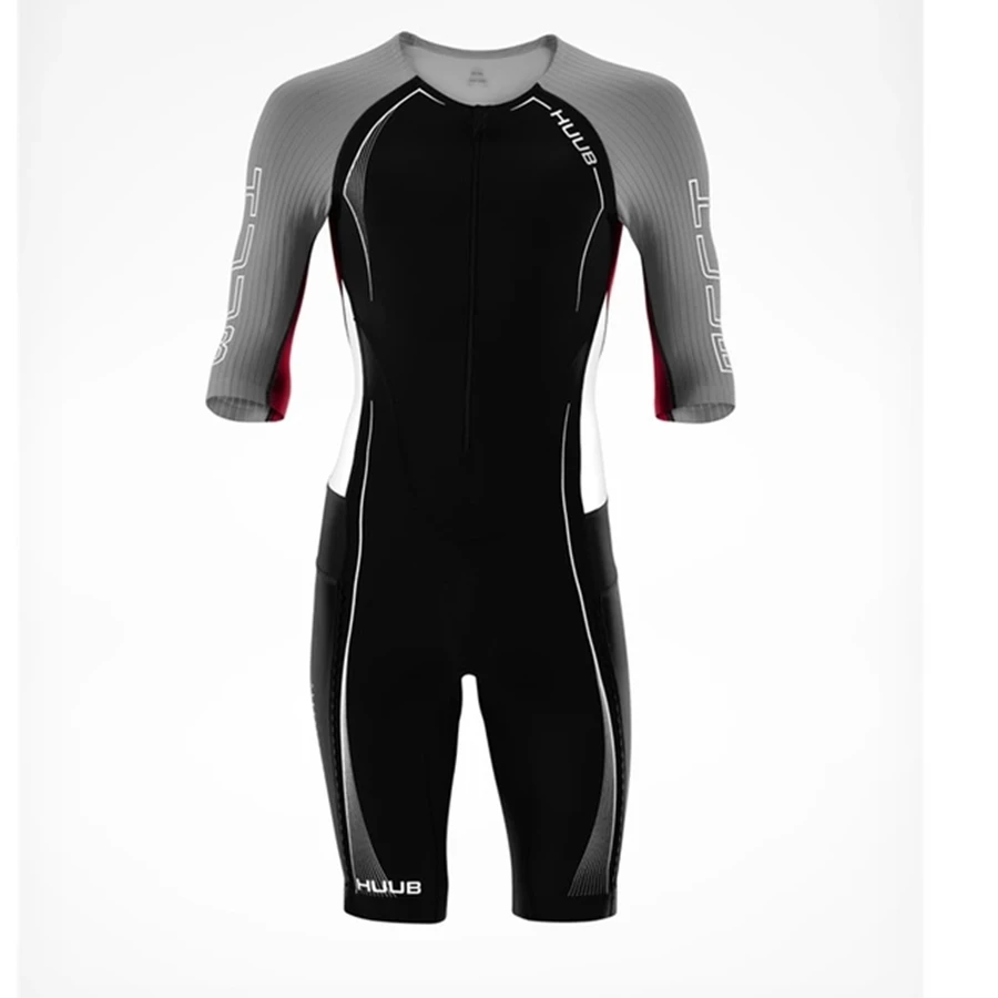 

Huub Triathlon Mannen Skinsuit Korte Mouw Kleding Wielertrui Ropa Ciclismo Hombre Bike Jumpsuit Roupa Gel Breathable Pad Men