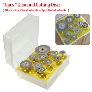 Алмазные режущие диски Dremel, набор отрезных дисков 10 шт.компл. для роторного инструмента, для резкишлифовкигравировки