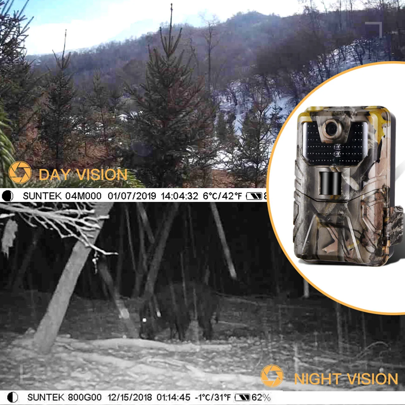 

Trail Hunting Camera Night Vision IR Cameras IP65 Photo Trap HC900A 1080P 0.3s Trigger Time Wildlife Surveillance Game Camera