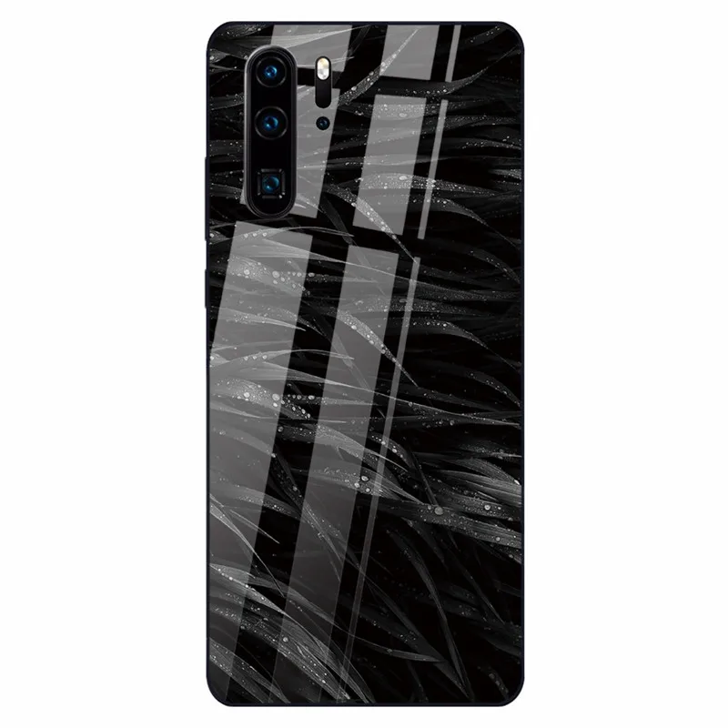 Чехол из закаленного стекла для huawei P30 P20 Lite mate 20 Lite перо черный чехол s для huawei Honor 9 10 Lite 8X MAX P Smart Z Nova 3