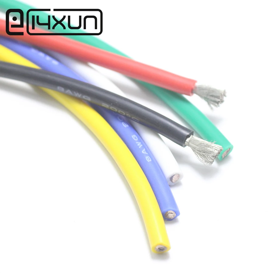 Силиконовый провод 8AWG 6 метров ультрагибкий кабель 8 2 мм2 высокотемпературный