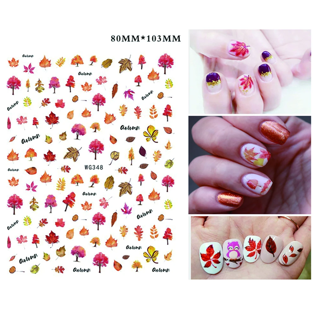 

Наклейка для ногтей в виде кленового листа