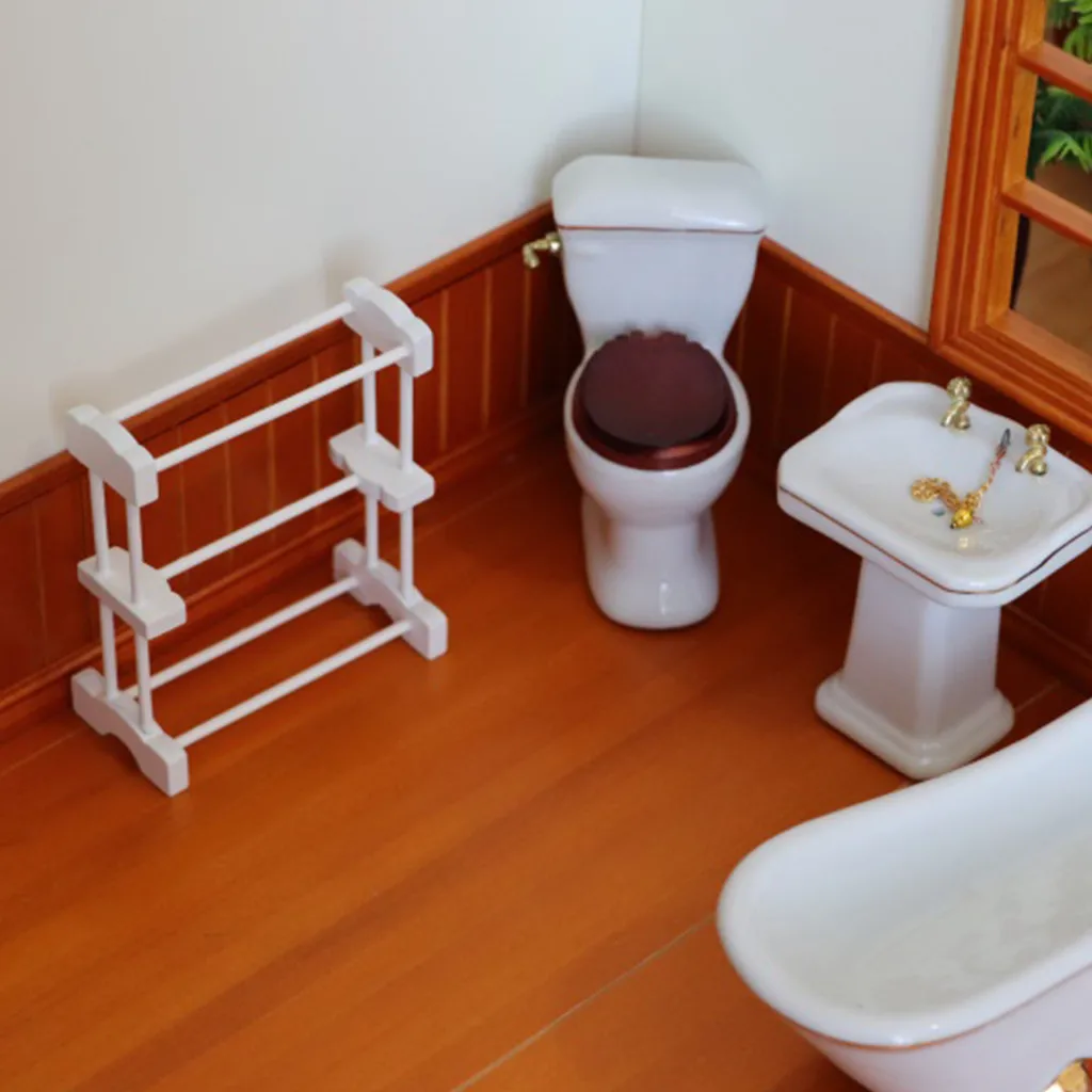 Сцена украшение вешалка для полотенец 1:12 миниатюрная мебель кукольного дома