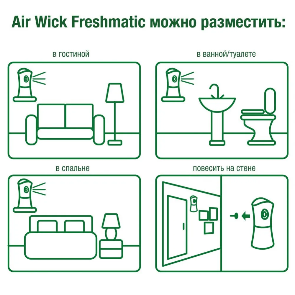 Автоматический освежитель воздуха Air wick Утро в лесу / Королевский десерт сменный