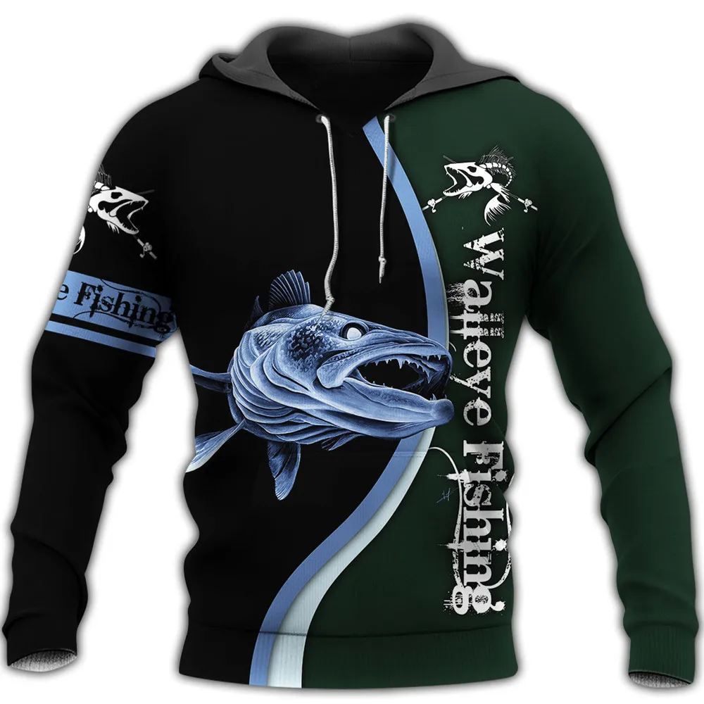 

Модная Толстовка Walleye с 3D принтом рыбалки/Толстовка/толстовка на молнии мужские женские хип-хоп повседневные топы FY0012