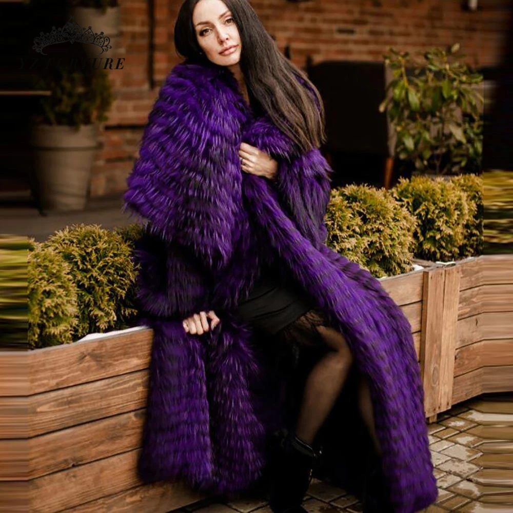 2020 Новая мода для женщин с натуральным шуба из натурального Лисьего меха Женская