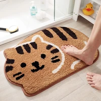 kitten shape bathroom toilet door absorbent floor mat carpet bedroom non slip foot pad bath rug bathroom mat kitchen mat