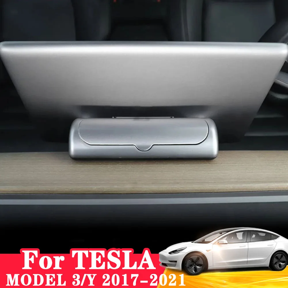 

Футляр для хранения очков Tesla Model 3, модель Y, автомобильные аксессуары, специальный футляр для хранения очков, автомобильные солнцезащитные ...