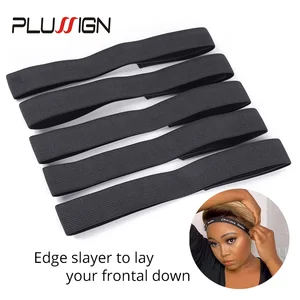 Pussign эластичная лента для париков с регулируемым крючком, легко рассекающий край волос 60 см, 23,6 дюйма, ширина 2,5-3,5 см, повязка на голову для париков