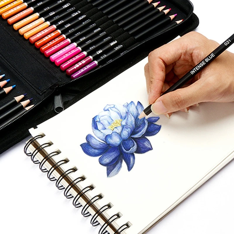 

75pcs Oil Colored Pencils Set Eraser Sharpener Kit Drawing Coloring Art Supplies New