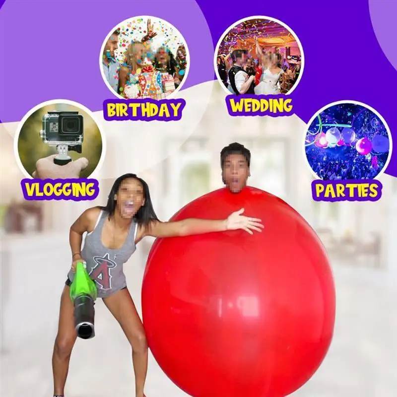 72 inch Latex Giant Human Round Climb-in Balloon Anti-Stress Balls Sensory Toys for Adults Funny Game Wedding Birthday Decor