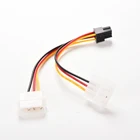 Соединитель адаптера кабеля для видеокарт 2 IDE Dual 4pin Molex IDE Male к 6 Pin Female PCI-E Y Molex IDE Power