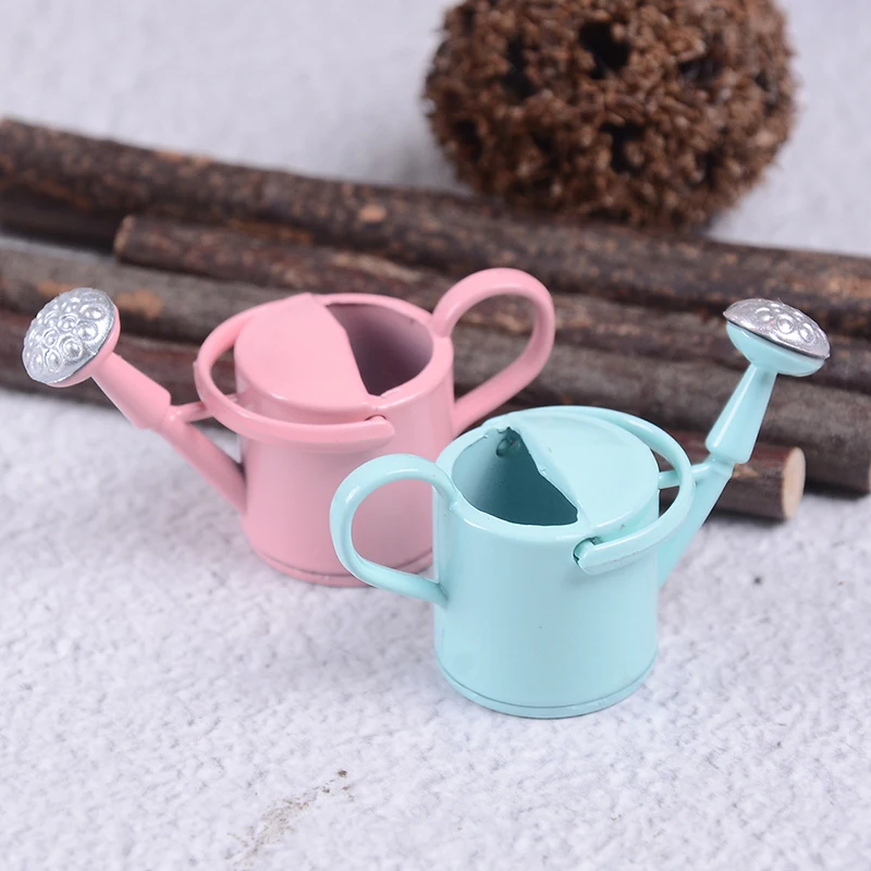 

New 1/12 Dollhouse Metal Watering Can Garden Miniature Decoration For Children Kids Dolls Acces Miniature Furniture